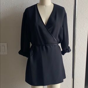 Vintage Boho Wrap Mini Dress